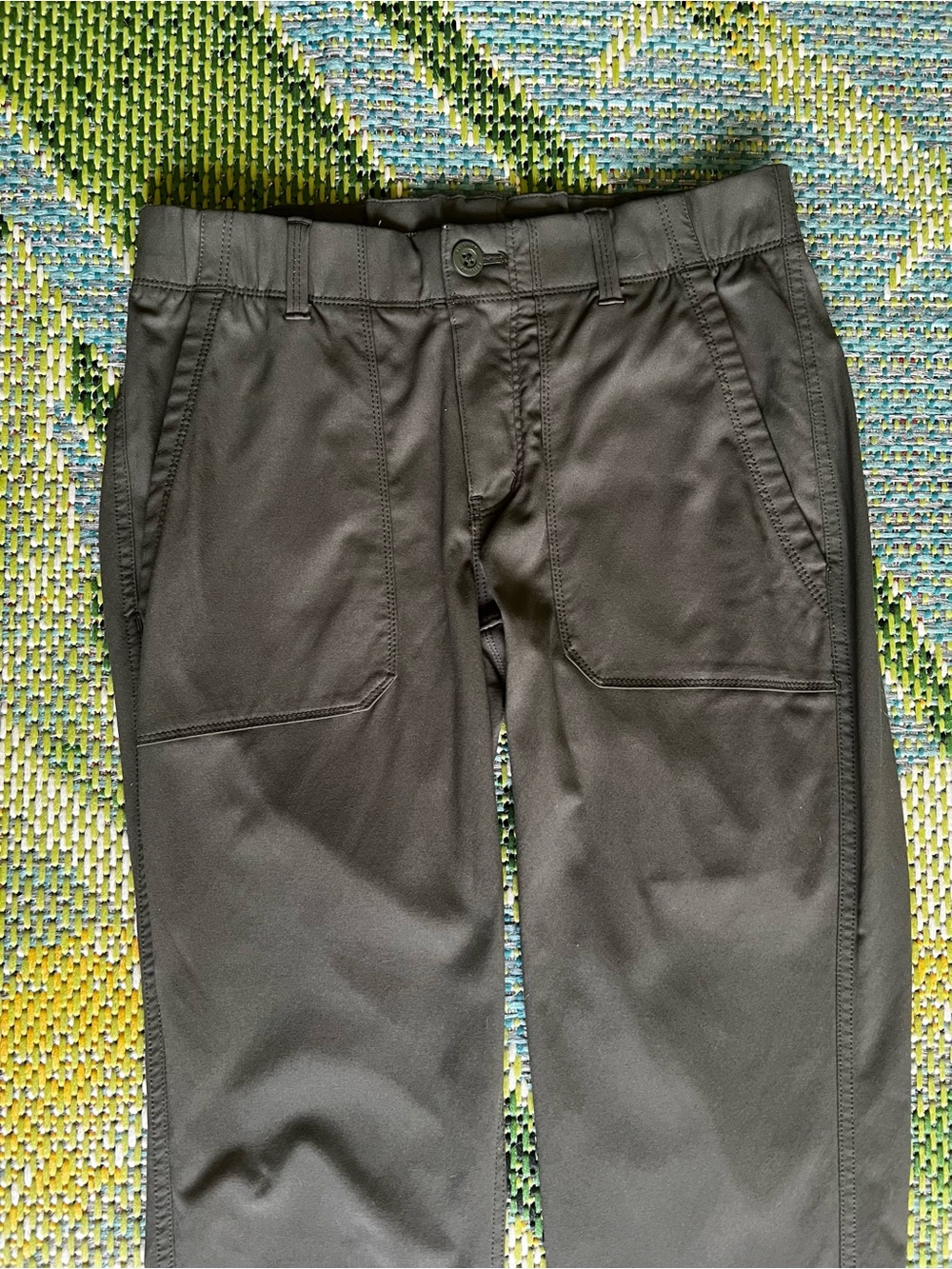 REI Woman’s Dark Olive Mid Rise Hiking Travel Pants.